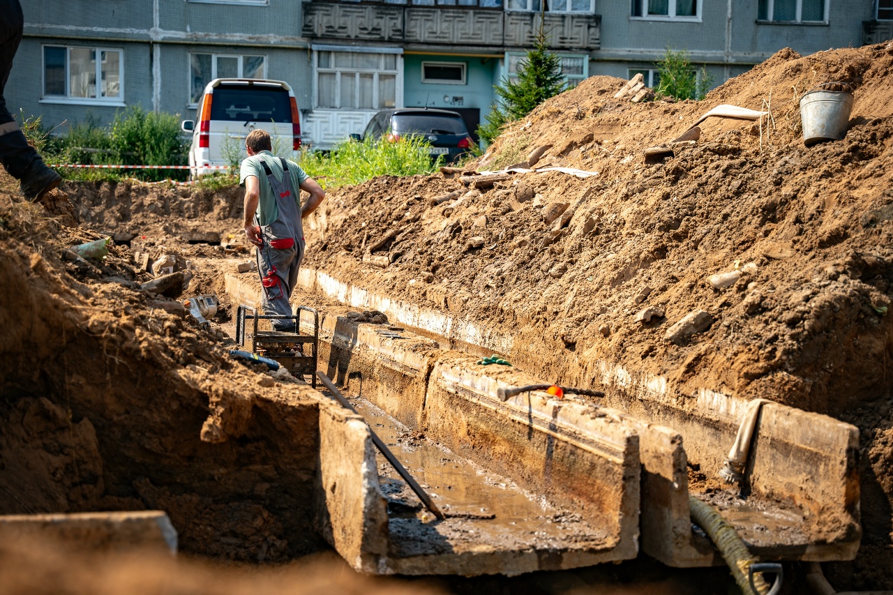 В Лихославле капитально ремонтируют тепловые сети