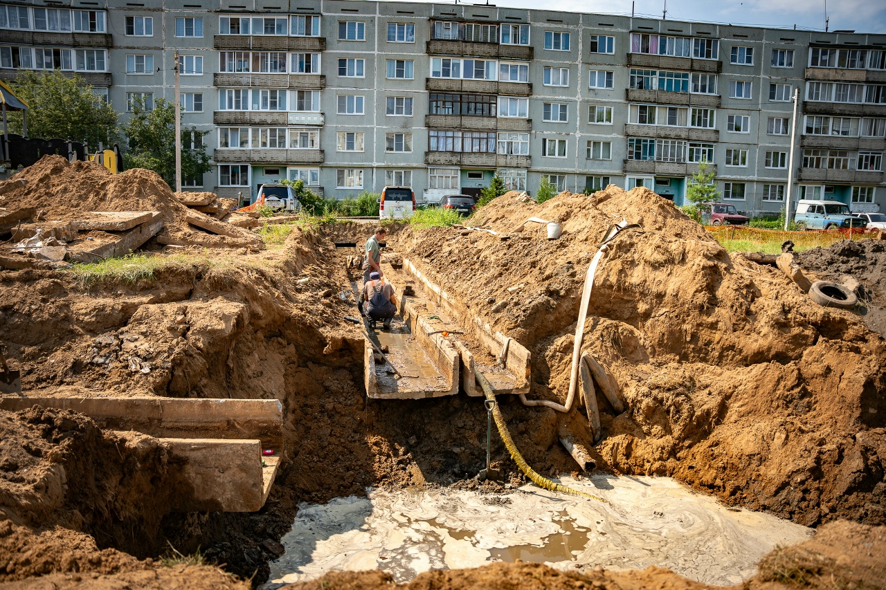 В Лихославле капитально ремонтируют тепловые сети