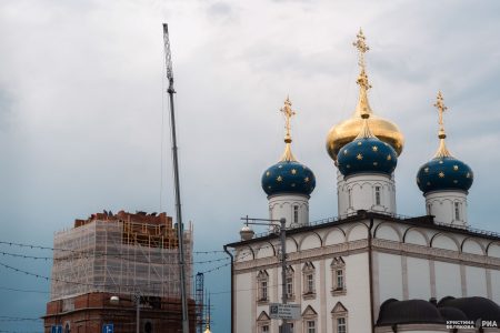 Колокольня Спасо-Преображенского собора в Твери создается с максимальной исторической точностью колокольня