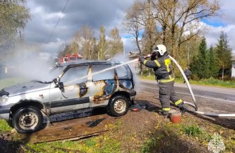 В Тверской области сгорел легковой автомобиль автомобиль