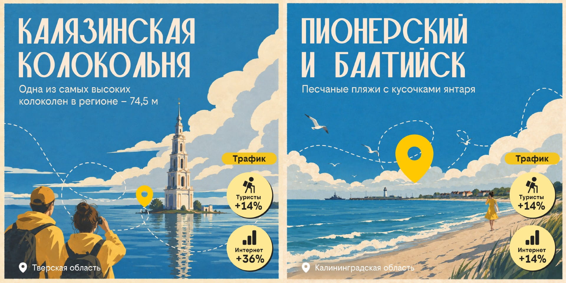 Число клиентов Билайна, посетивших Калязинскую колокольню, выросло на 14%