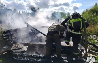 В Тверской области сгорела баня Тверской