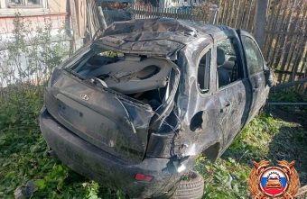 В Тверской области "Калина" вылетела c дороги дороги