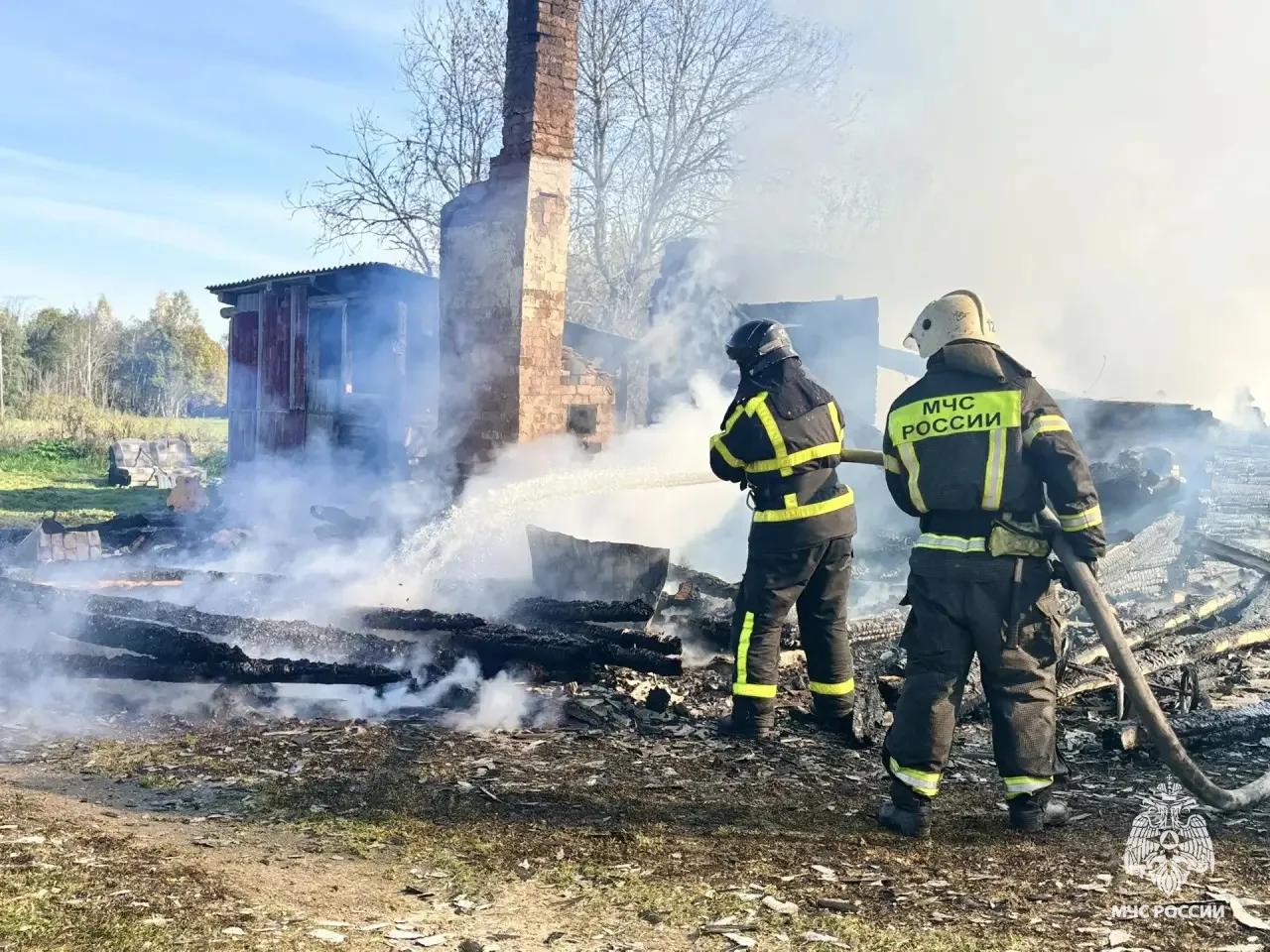 В Тверской области при пожаре пострадала женщина